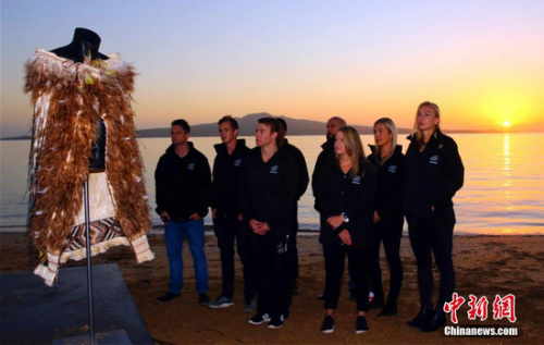 新西兰举行仪式迎接奥运倒数百日第一缕阳光