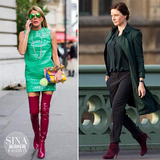 时装精示范红配绿