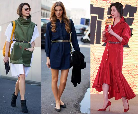 没腰身连衣裙更离不开腰带