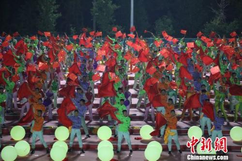 9月29日晚，国庆70周年联欢活动训练场。蒋启明 摄