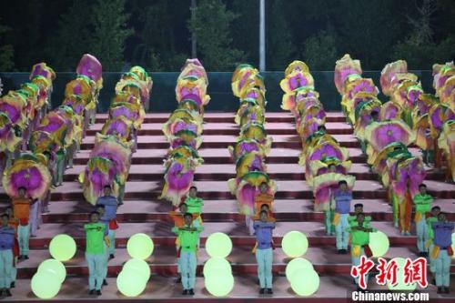 9月29日晚，国庆70周年联欢活动训练场。蒋启明 摄