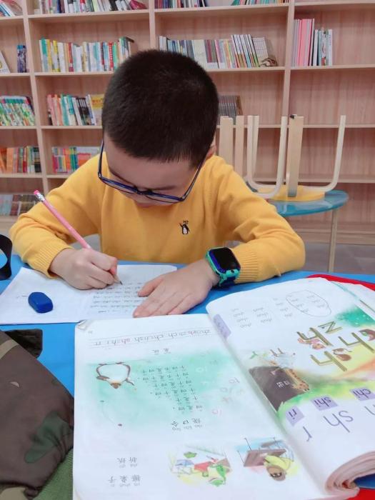 正在做作业的兜兜 受访者供图