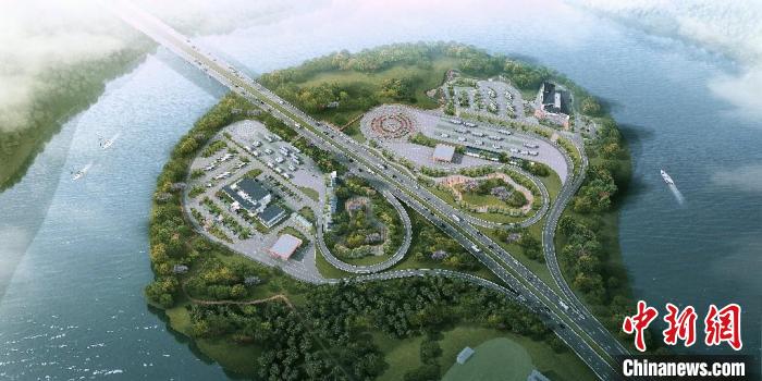 黄千高速公路深渡服务区效果图。中铁四局供图