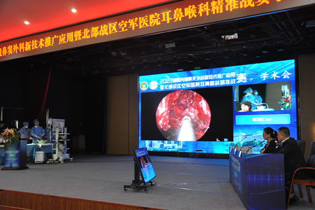 湘雅医院耳鼻咽喉头颈外科系主任蒋卫红教授在做学术分享.jpg
